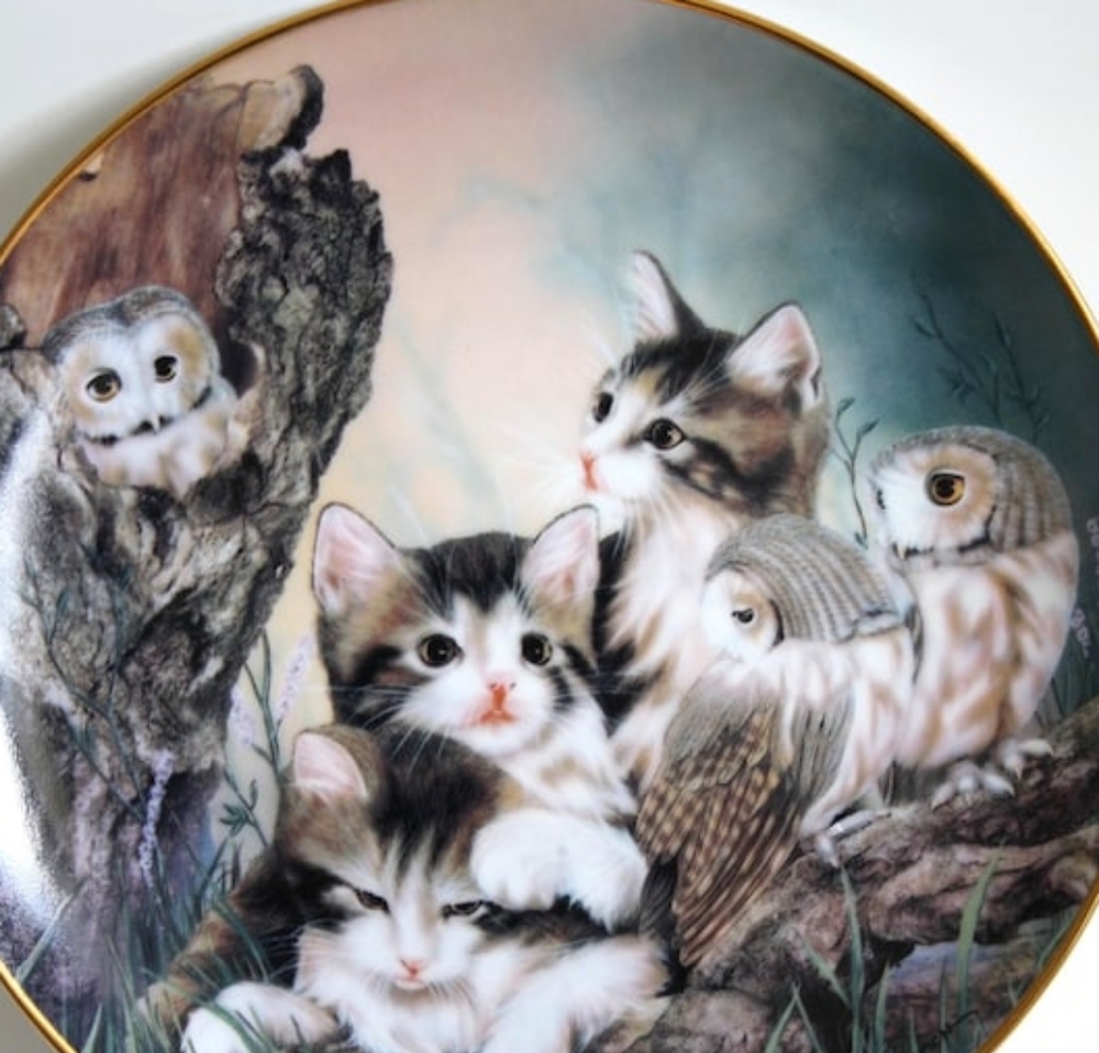 Vintage Collector's plate Whoo Are You Franklin Mint Porcelain by Sprovach